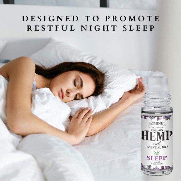 Jasmine's Herb Gardens Natural Calming Sleep Essential Oil Blend with Hemp Extra - Picture 2 of 4
